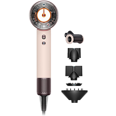 Uscator de par Dyson Supersonic Nural HD16 113407-01, 1600 W, 110.000 rpm, 4 setari de temperatura, 3 setari de viteze, Roz/Auriu