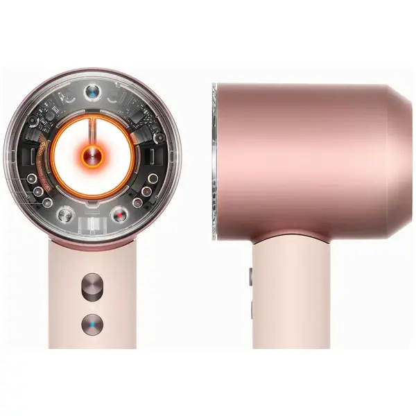 Uscator de par Dyson Supersonic Nural HD16 113407-01, 1600 W, 110.000 rpm, 4 setari de temperatura, 3 setari de viteze, Roz/Auriu