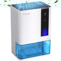 Dezumidificator Evoair HIDRY PLUS, 900ml/24h, Lumina ambientala in 7 culori, Rezervor 1.9l, 3 Viteze, Functie Auto Dezghetare, Alb