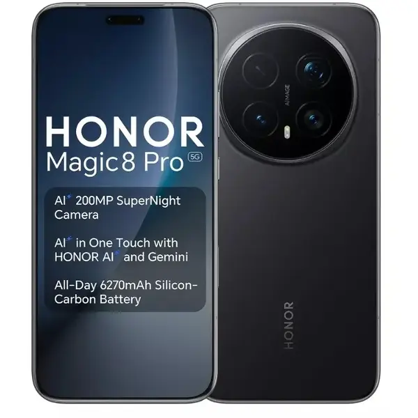 Telefon mobil HONOR Magic 8 Pro Black DS 5G/OC/6.71/12GB/512GB/50MP/200MP+50MP+50MP/6270mAh