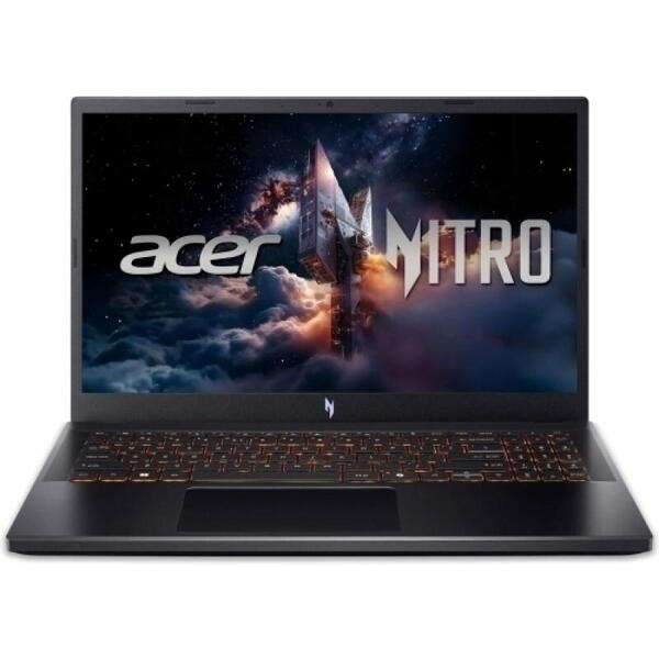 Laptop Acer Nitro V 15 ANV15-52-590G, Intel Core 5 210H, 15.6 inch, RAM 16GB, SSD 512GB, nVidia GeForce RTX 5060 8GB, No OS, Negru, NH.QZ8EX.01A