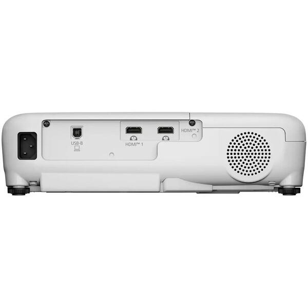 Videoproiector Epson EB-W53, WXGA, 4000 lumeni, 3LCD, 2x HDMI, Difuzor 2W, Alb