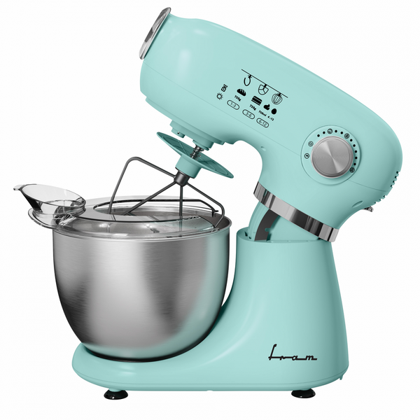 Mixer planetar Fram FPM-D1010GR, 1000 W, Bol inox 5 l, 12 viteze + Pulse, Verde