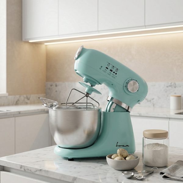 Mixer planetar Fram FPM-D1010GR, 1000 W, Bol inox 5 l, 12 viteze + Pulse, Verde