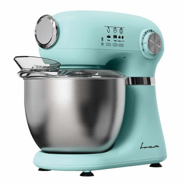 Mixer planetar Fram FPM-D1010GR, 1000 W, Bol inox 5 l, 12 viteze + Pulse, Verde