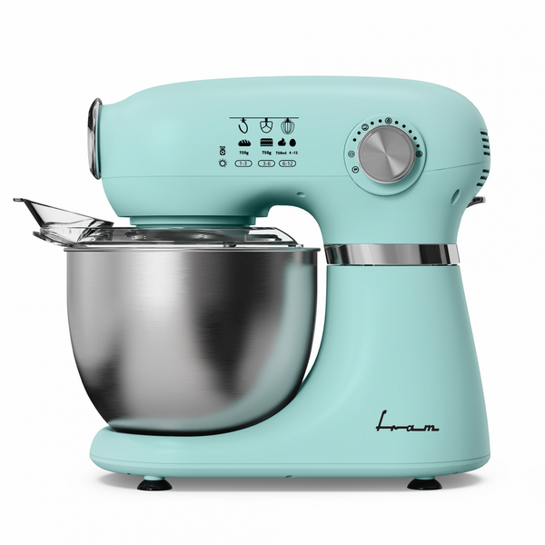 Mixer planetar Fram FPM-D1010GR, 1000 W, Bol inox 5 l, 12 viteze + Pulse, Verde