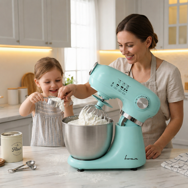 Mixer planetar Fram FPM-D1010GR, 1000 W, Bol inox 5 l, 12 viteze + Pulse, Verde