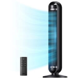 Ventilator Turn DREO Nomad DR-HTF014, 8 viteze, 4 functii, 92cm, oscilatie 90°, HyperSilent 25dB, telecomanda, negru