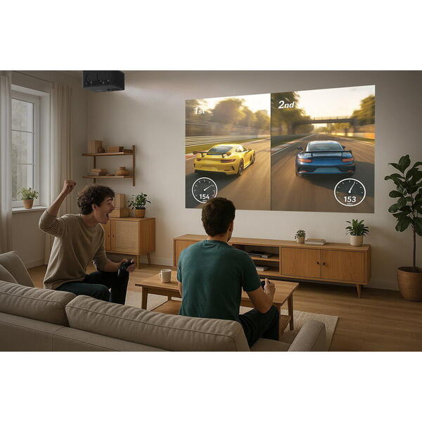 Videoproiector Optoma Photon Life PK31, 4K UHD, 900 lumeni, 3LED, negru