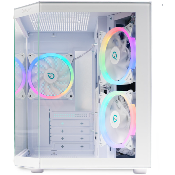 Carcasa Spacer Aquarium, mATX, ARGB, WH