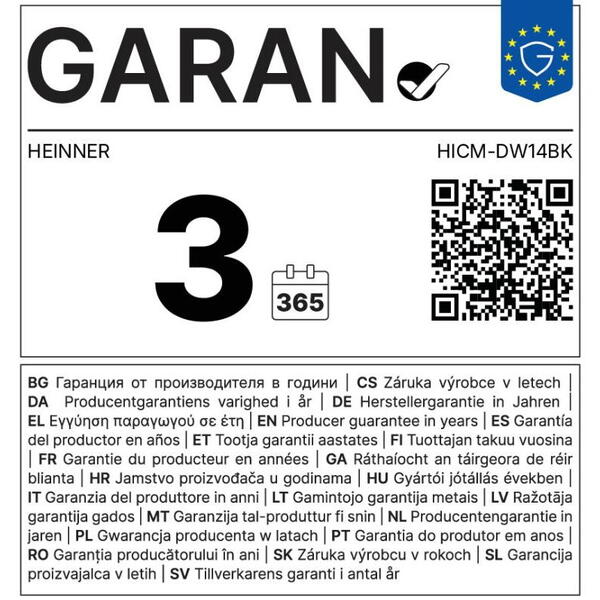 APARAT DE INGHETATA HEINNER HCIM-DW14BK