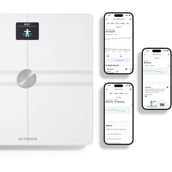 Withings Body Comp Complete Body Analysis Wi-Fi Scale - White