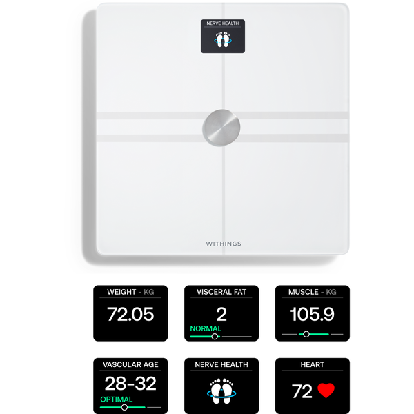 Withings Body Comp Complete Body Analysis Wi-Fi Scale - White