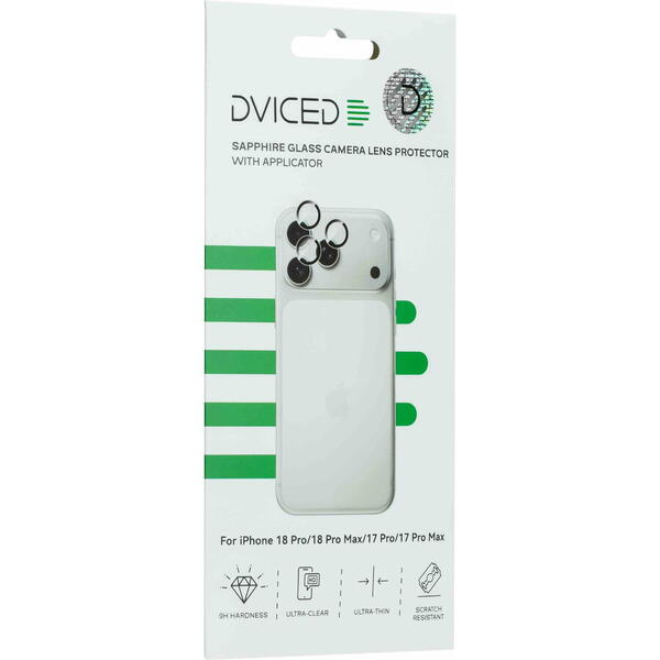 Dviced Sapphire glass camera lens protector for iPhone 18 Pro/Pro Max/17 Pro/17 Pro Max with applicator