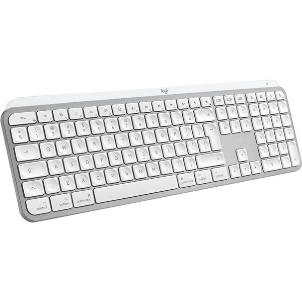 Logitech MX Keys S for Mac Compact Wireless Performance Mouse - Pale Grey - US/INT