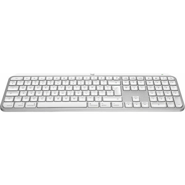 Logitech MX Keys S for Mac Compact Wireless Performance Mouse - Pale Grey - US/INT