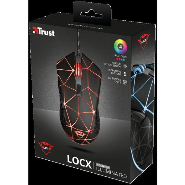 Trust GXT 133 Locx Illuminated Gaming Mo