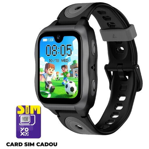 Smartwatch LAGENIO pentru copii cu Functie Telefon  AI K11, Conexiune 4G, 1.78inch AMOLED, camer de 5 MP, Apel Video, Mesaje, Localizare GPS, Control Parental, Buton SOS, IP68, 800 mAh, Negru