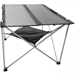 Masa de camping cu incarcare solara Technaxx TX-252, 60 W, dimensiune 80.5 x 66 x 56 cm, pliabila, 2xUSB-A, 1xUSB-C, 1xDC5521, negru