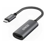Adaptor video Anker, USB Type-C(T) la HDMI (M), , rezolutie maxima 4K la 60Hz, nu, plug and play, carcasa Aluminiu, gri