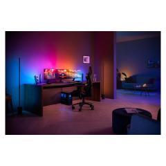 Banda LED RGB Philips Hue Gradient pentru PC, 3 monitoare 24-27 inch, 20W, 1200 lm, lumina alba si color, 187.5cm, Alb
