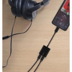 Belkin ROCKSTAR Dual USB-C Audio + Charge Adapter - Black