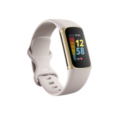 Fitbit Charge 5 Lunar White/Soft Gold Stainless Steel