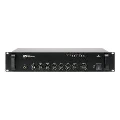 Mixer amplificator ITC T-240D, pentru sisteme de Public Address (PA), putere 240W @100V, 4 x intrari de microfon, 2 x intrari auxiliare, 1 x intrare EMC, dimensiuni 484×295×44mm, greutate 4.5kg