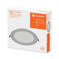 Spot LED incastrat Ledvance DL SLIM, 12W, 1020 lm, lumina neutra (4000K), IP20, 16.9cm, Alb