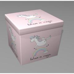 Taburet pliabil Heinner roz model Unicorn