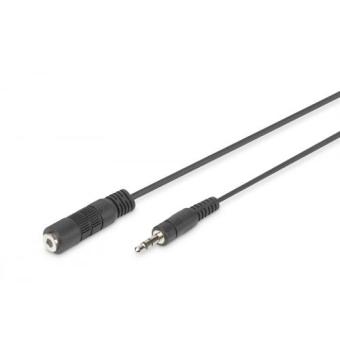 ASSMANN Audio extension cable stereo 3.5mm 2.50m CCS 2x0.10/10 shielded M/F black
