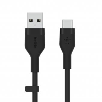 Belkin BOOST CHARGE Flex Silicone cable USB-A to USB-C - 2M - Black
