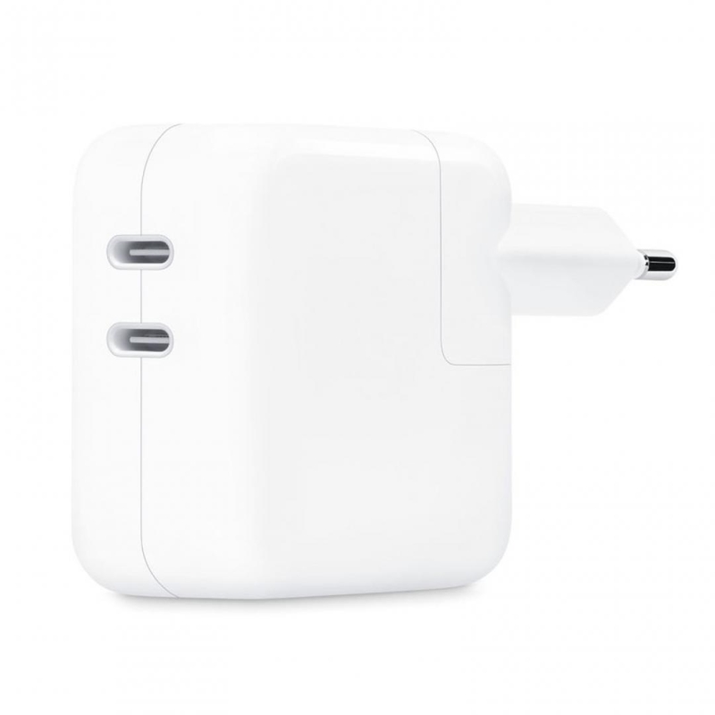 Apple 35W Dual USB-C Port Power Adapter (for all Iphones/Ipads/MacBook Air 2018-2023/all Watches/ all Airpods)